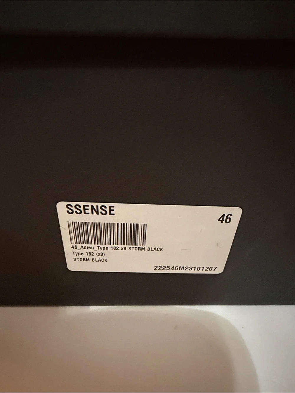 Adieu Paris Men's Grey and Black SSENSE in Storm Black - Modern Slip-On Size 14